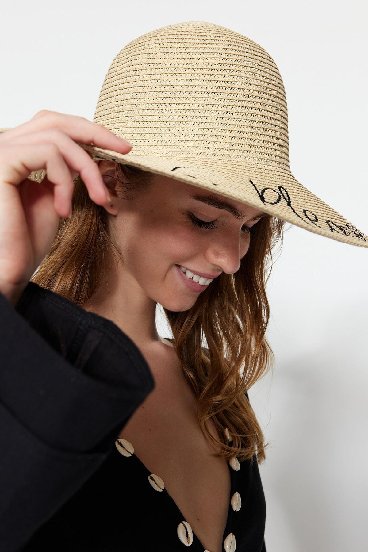 Beige Casual Hat, Beige, large image number 2