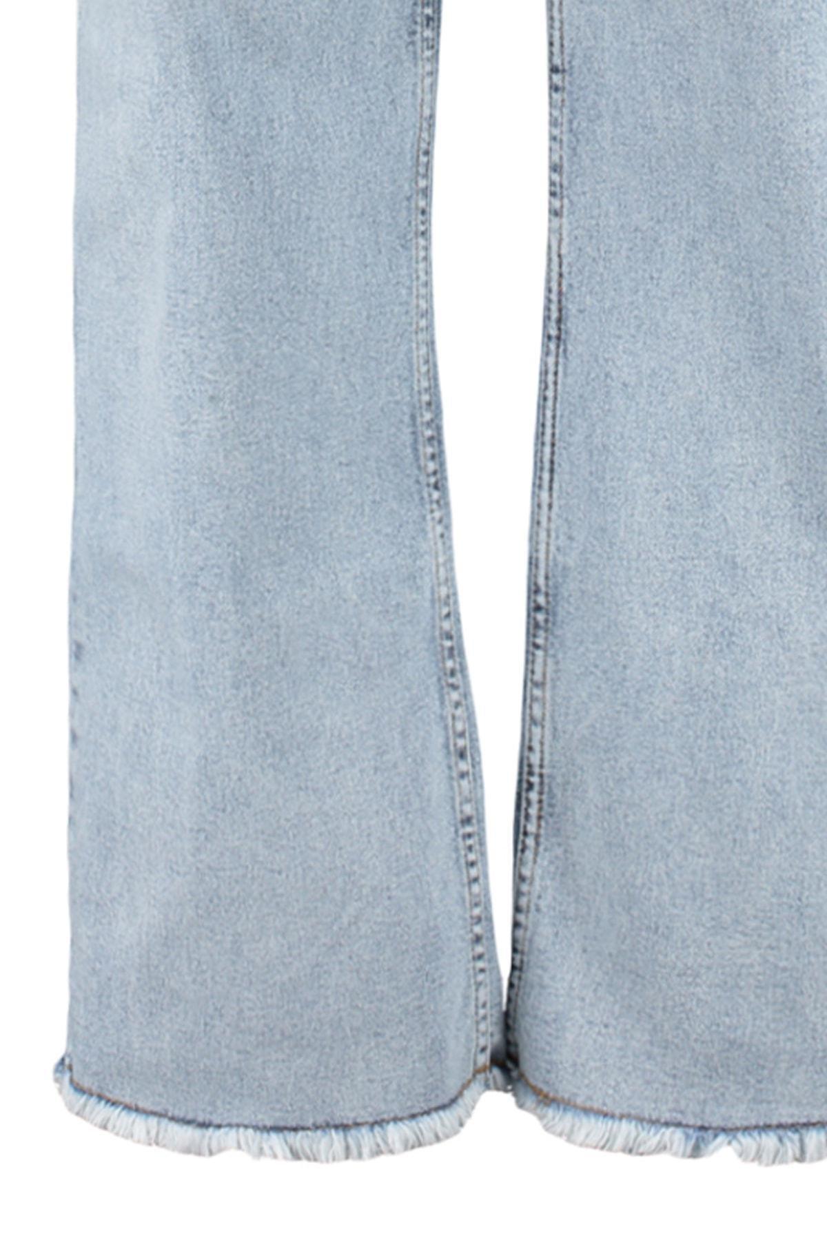 Blue Wide Leg Plus Size Jeans, , large image number 6
