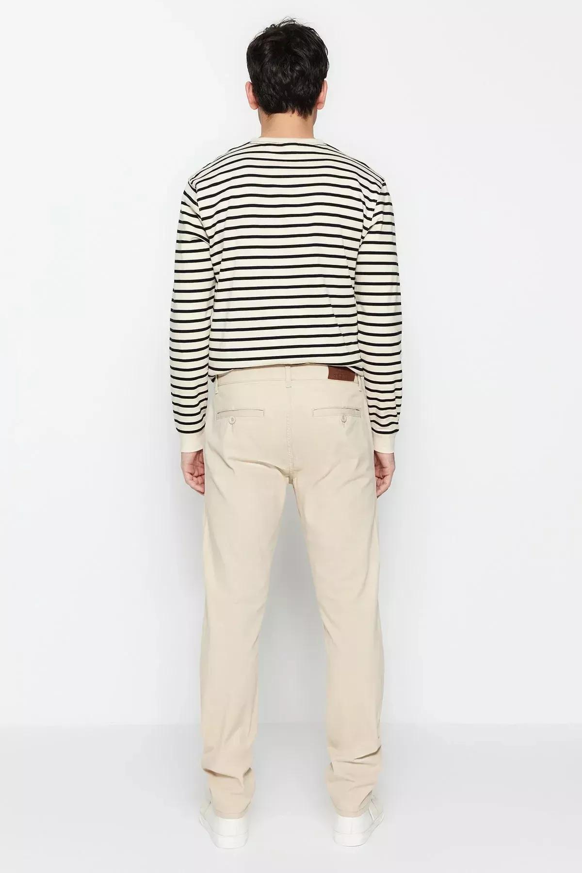 Beige Straight Pants, Beige, large image number 2