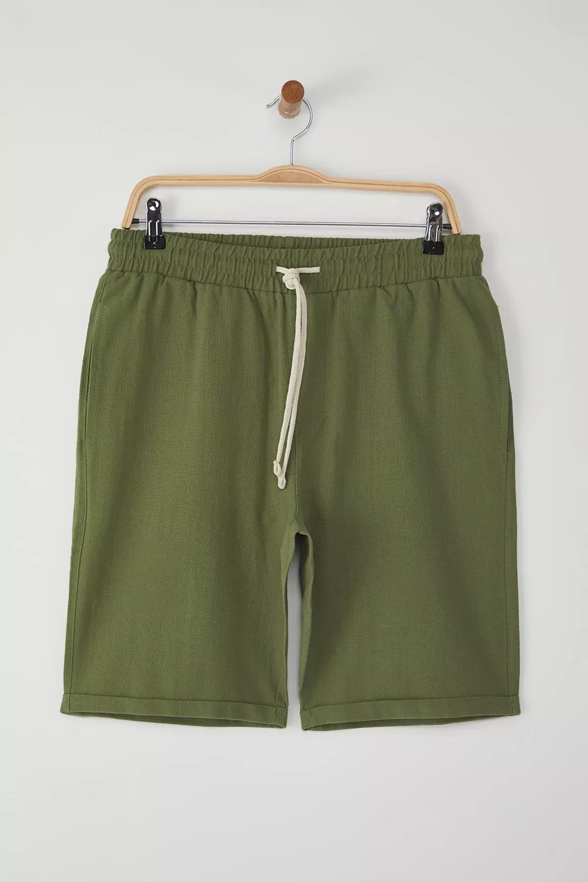 Green Regular Shorts & Bermuda, Khaki, large image number 4
