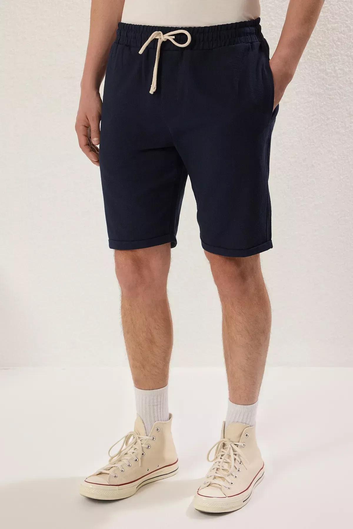 Blue Regular Shorts & Bermuda, Navy blue, large image number 4
