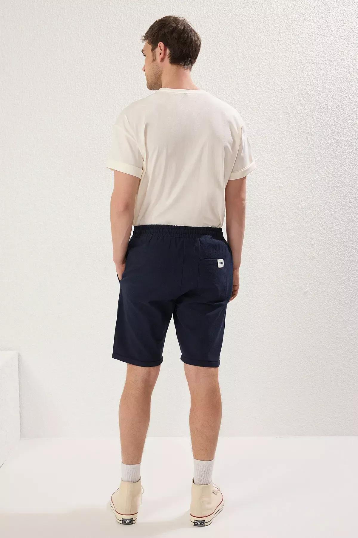 Blue Regular Shorts & Bermuda, Navy blue, large image number 6