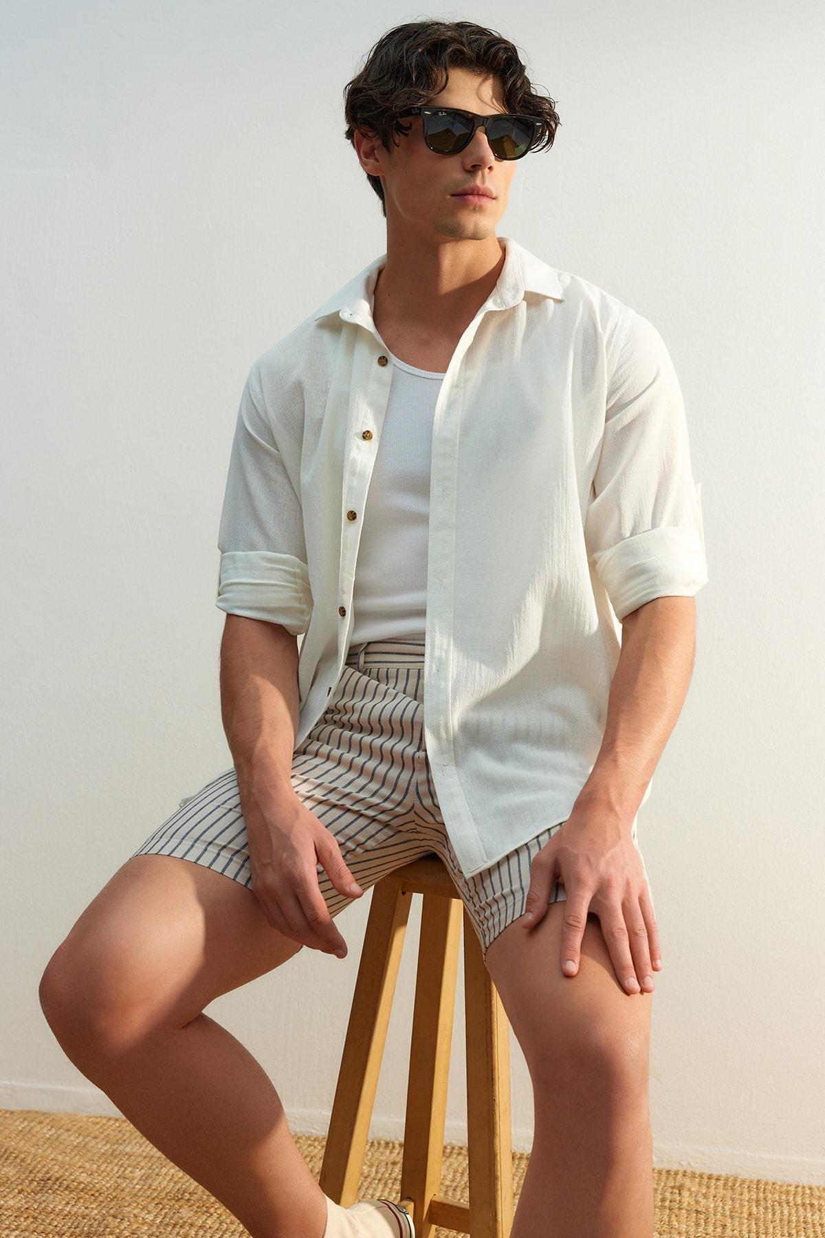 White Cotton Shirt, , large image number 3