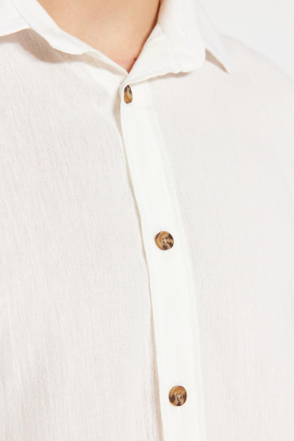 White Cotton Shirt, , large image number 7