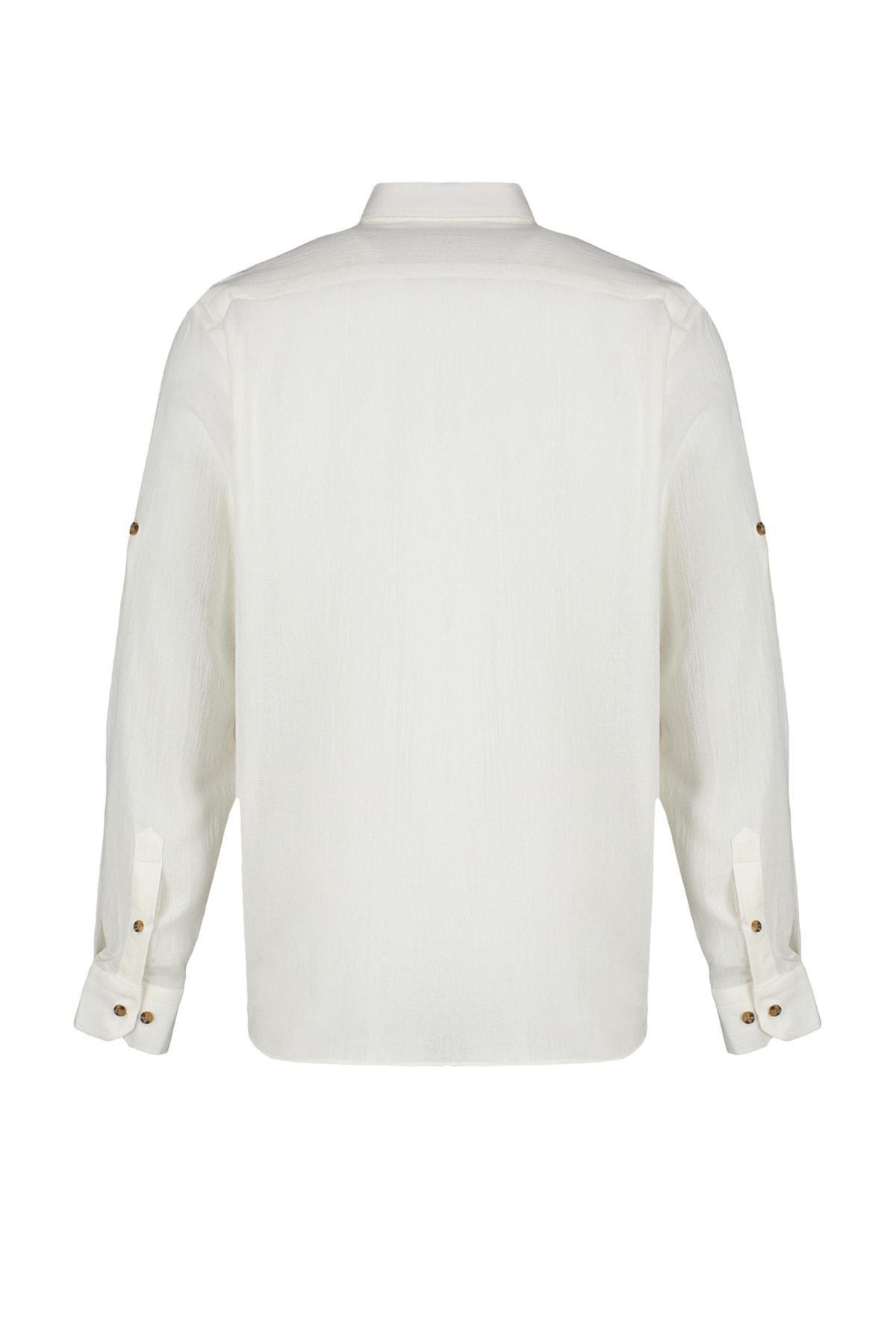 White Cotton Shirt, , large image number 10