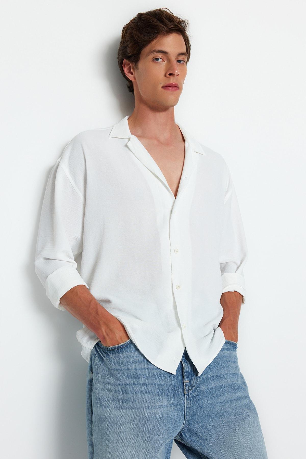 White Oversize Shirt, , large image number 3