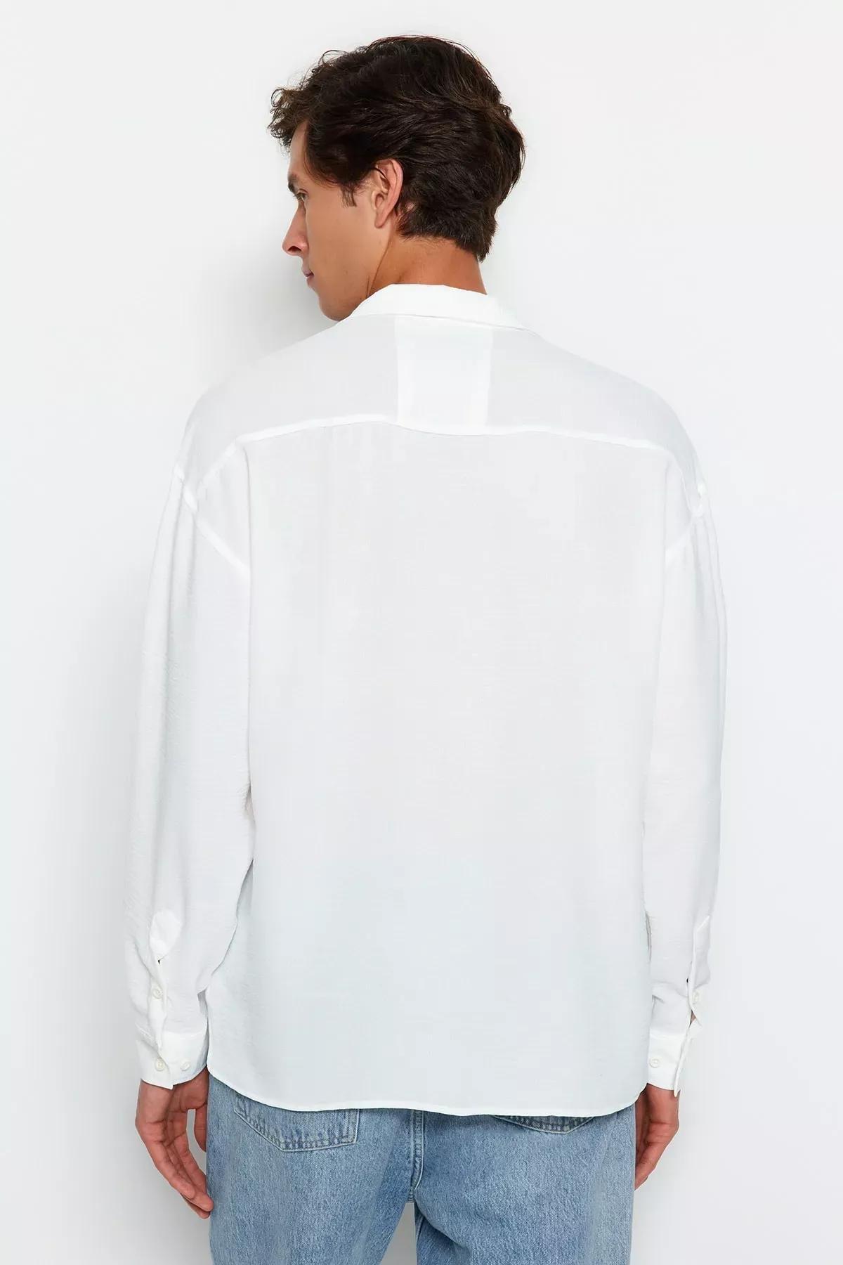 White Oversize Shirt, White, large image number 4