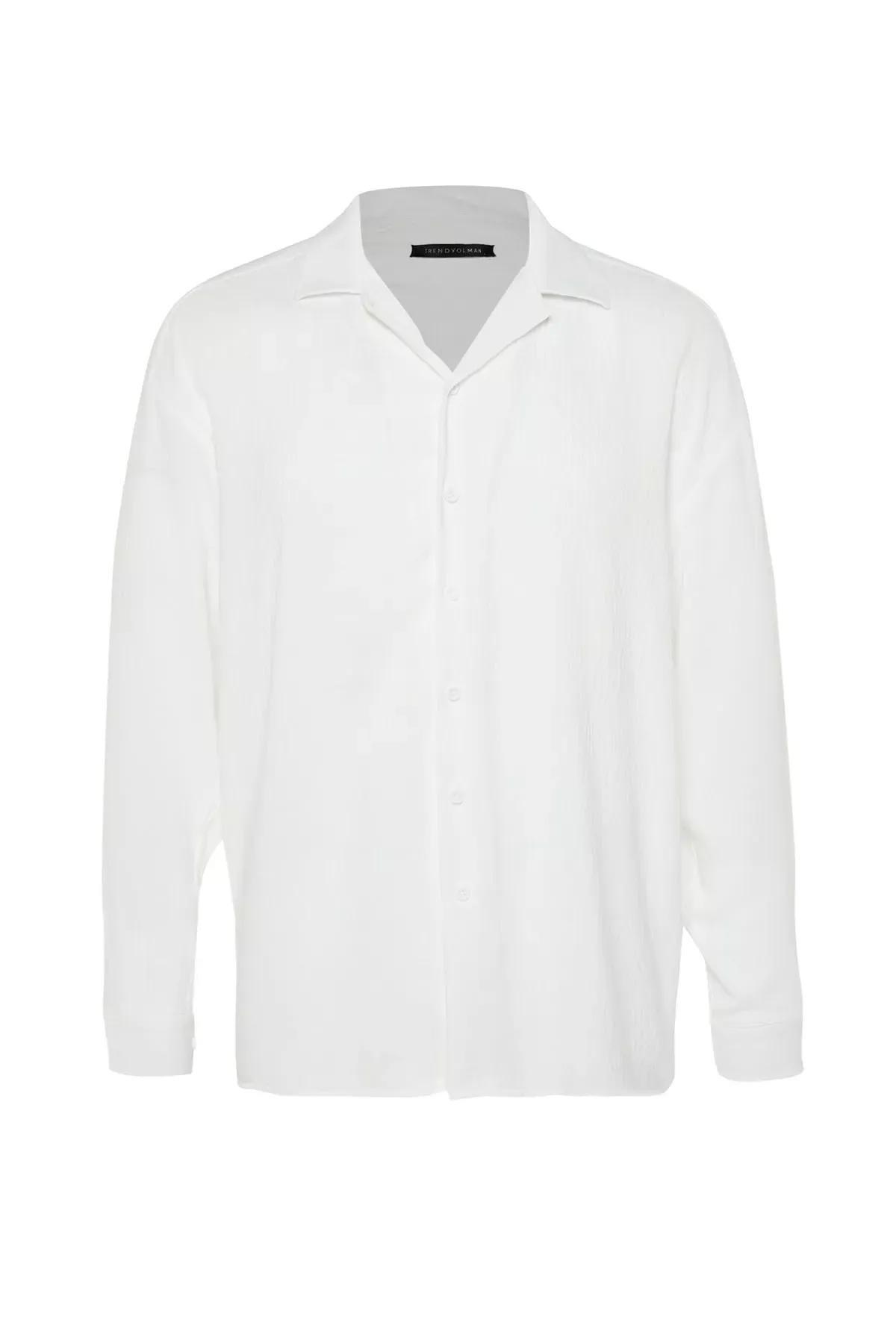 White Oversize Shirt, White, large image number 5