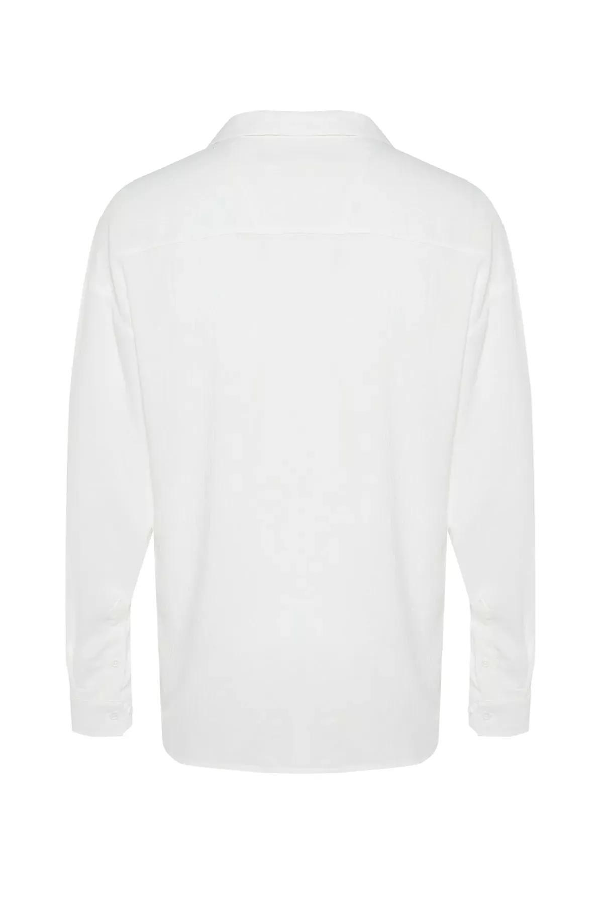 White Oversize Shirt, White, large image number 7
