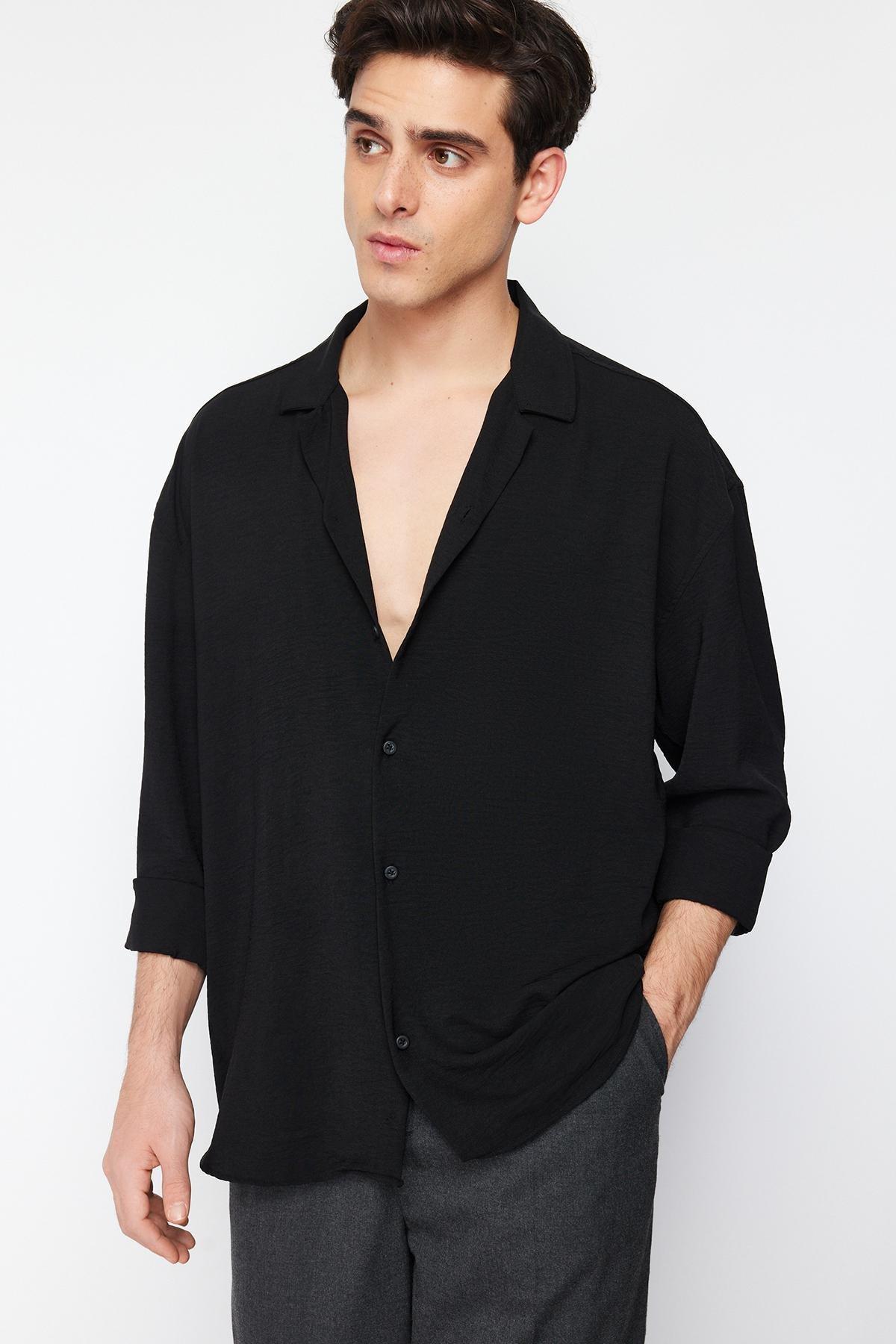 Black Buttoned Shirt, , large image number 3
