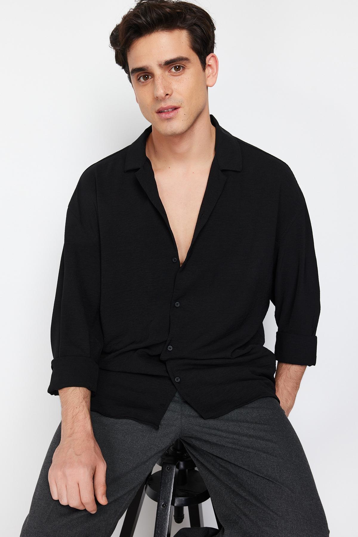 Black Buttoned Shirt, , large image number 8