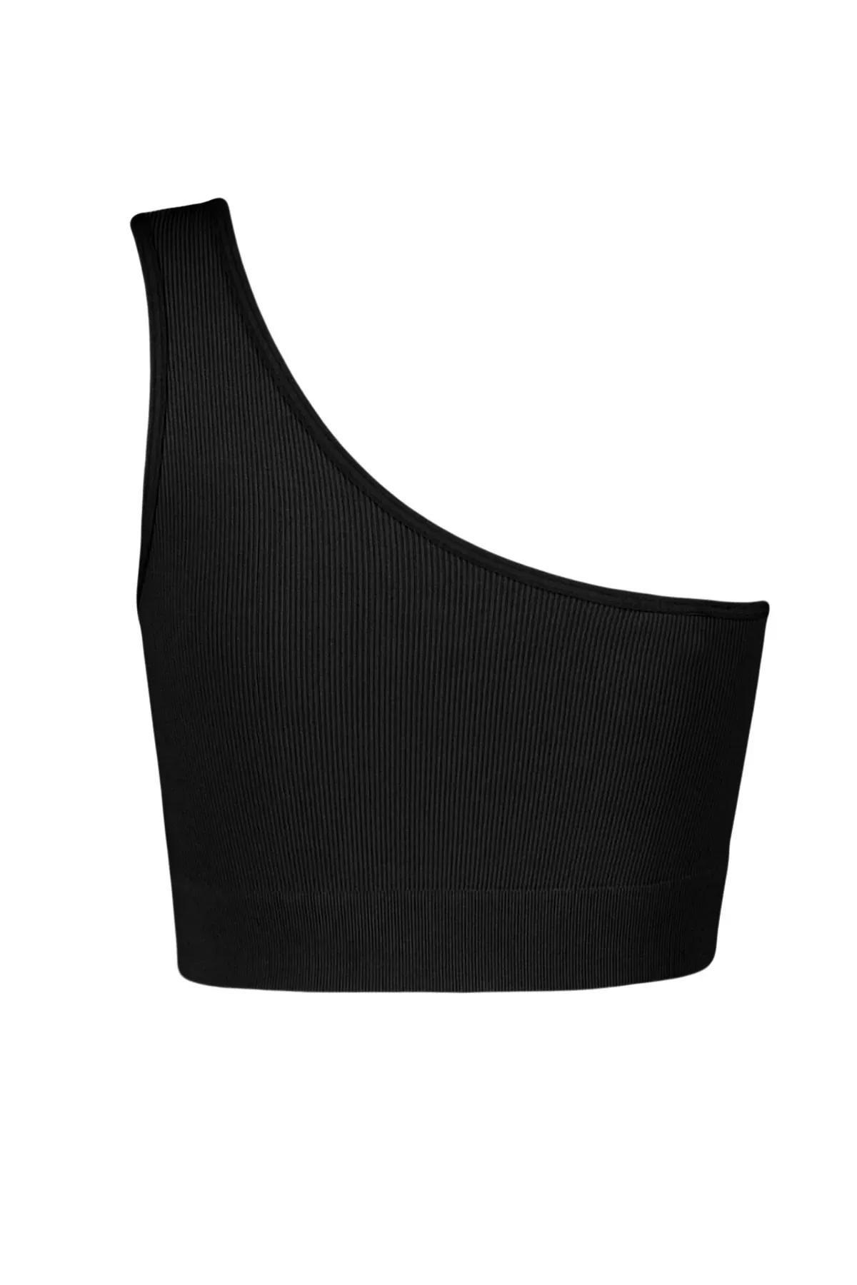 حمالة صدر رياضية مُحاكة بدون درز، أسود, Black, large image number 6