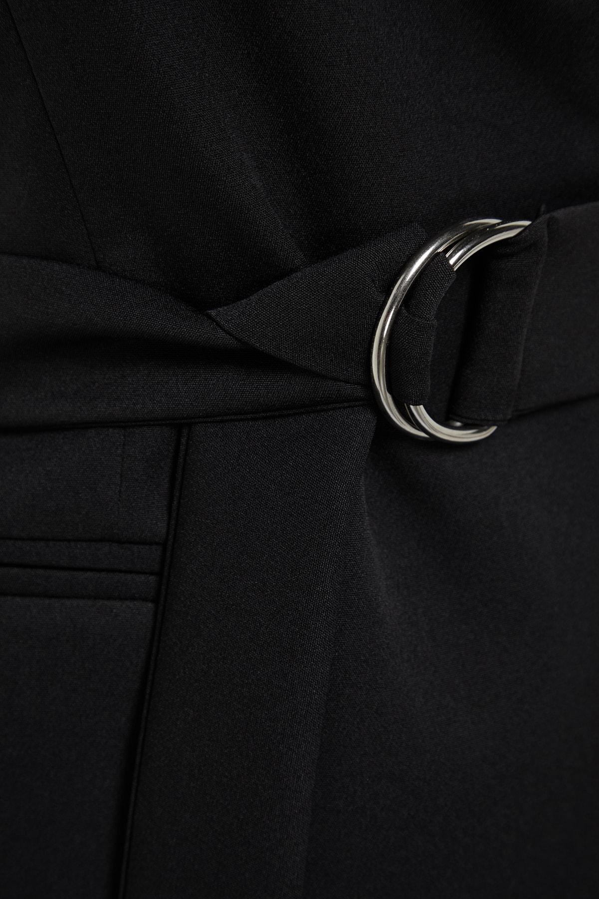Black Lapel Collar Vest, , large image number 5