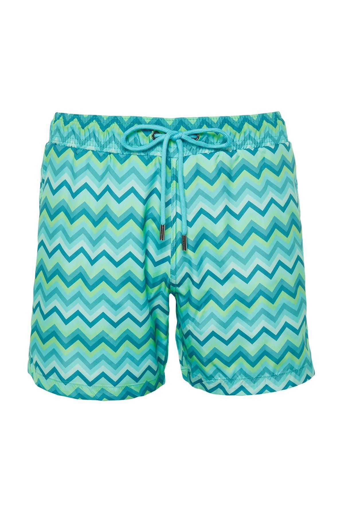 Trendyol - Multicolour Geometric Swim Shorts
