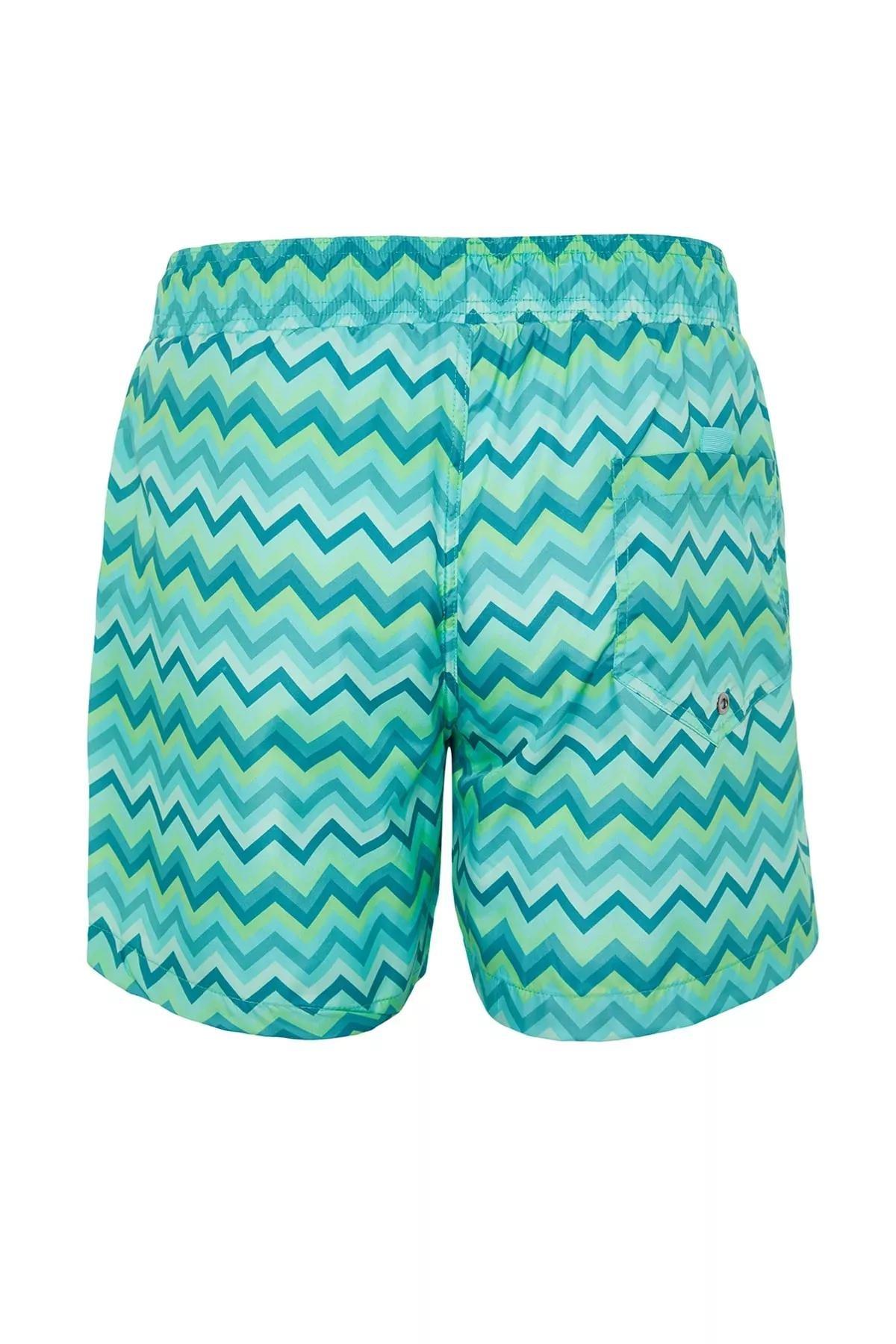 Multicolour Geometric Swim Shorts, , large image number 5