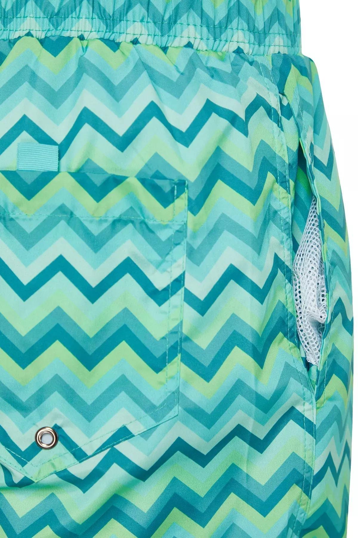 Multicolour Geometric Swim Shorts, , large image number 6