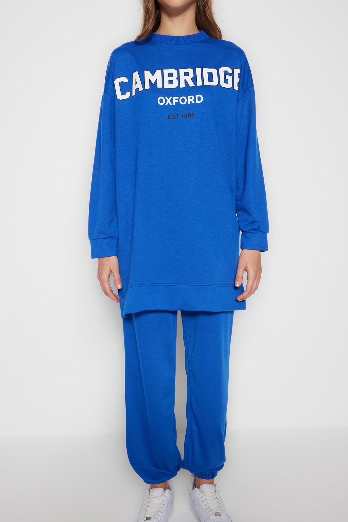 Blue Crew Neck Sweatsuit, Set Of 2, , large image number 2