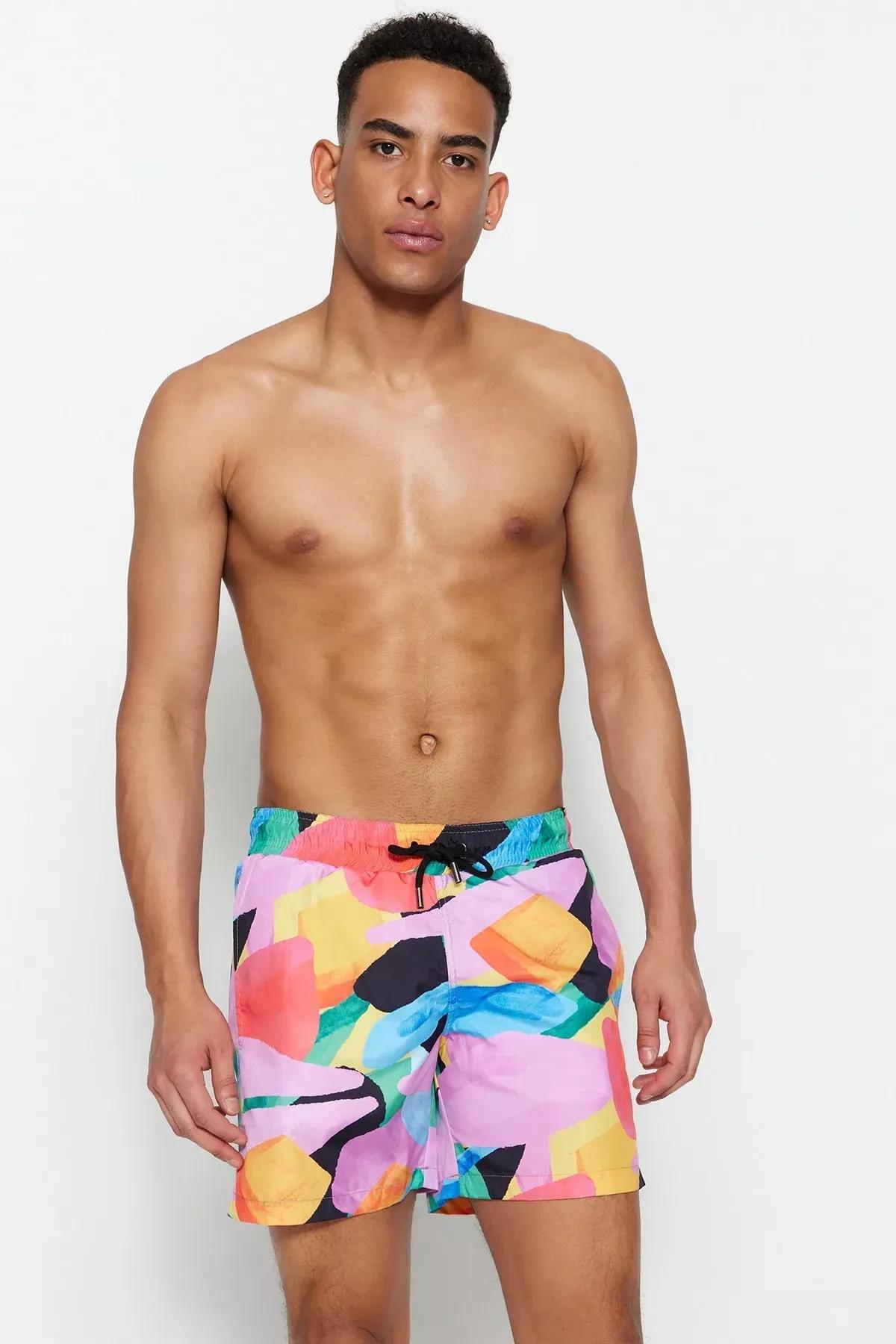 Multicolour Printed Swim Shorts, , large image number 2