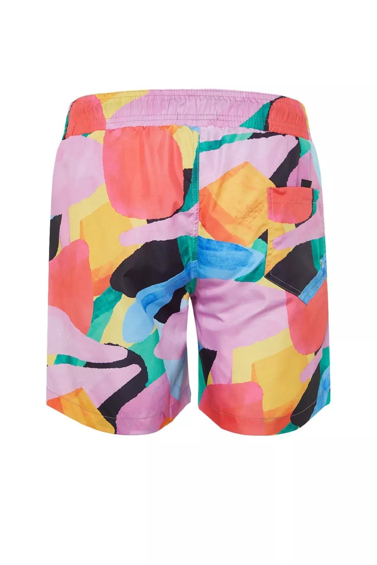 Multicolour Printed Swim Shorts, , large image number 5