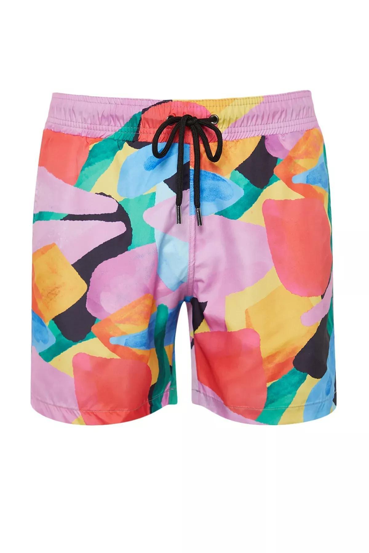 Multicolour Printed Swim Shorts, , large image number 7