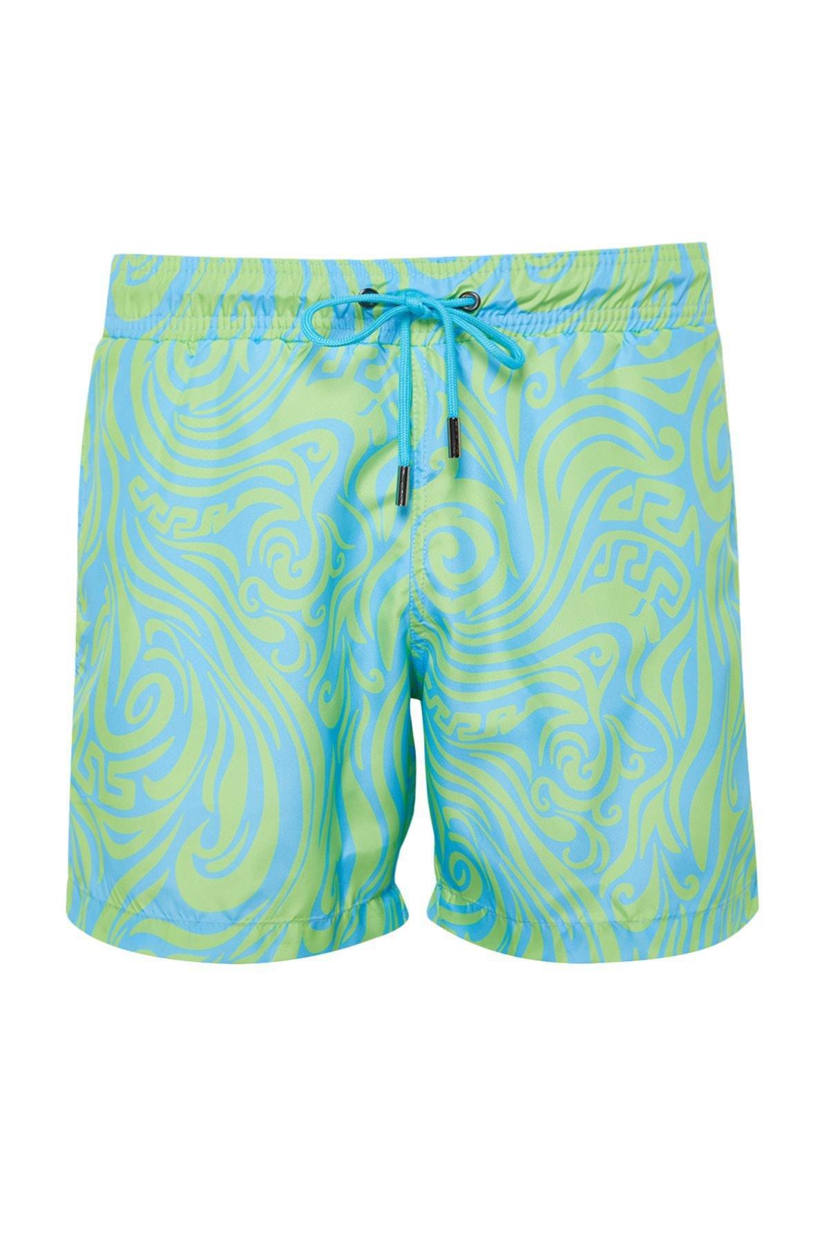 Multicolour Abstract Swim Shorts, , large image number 5