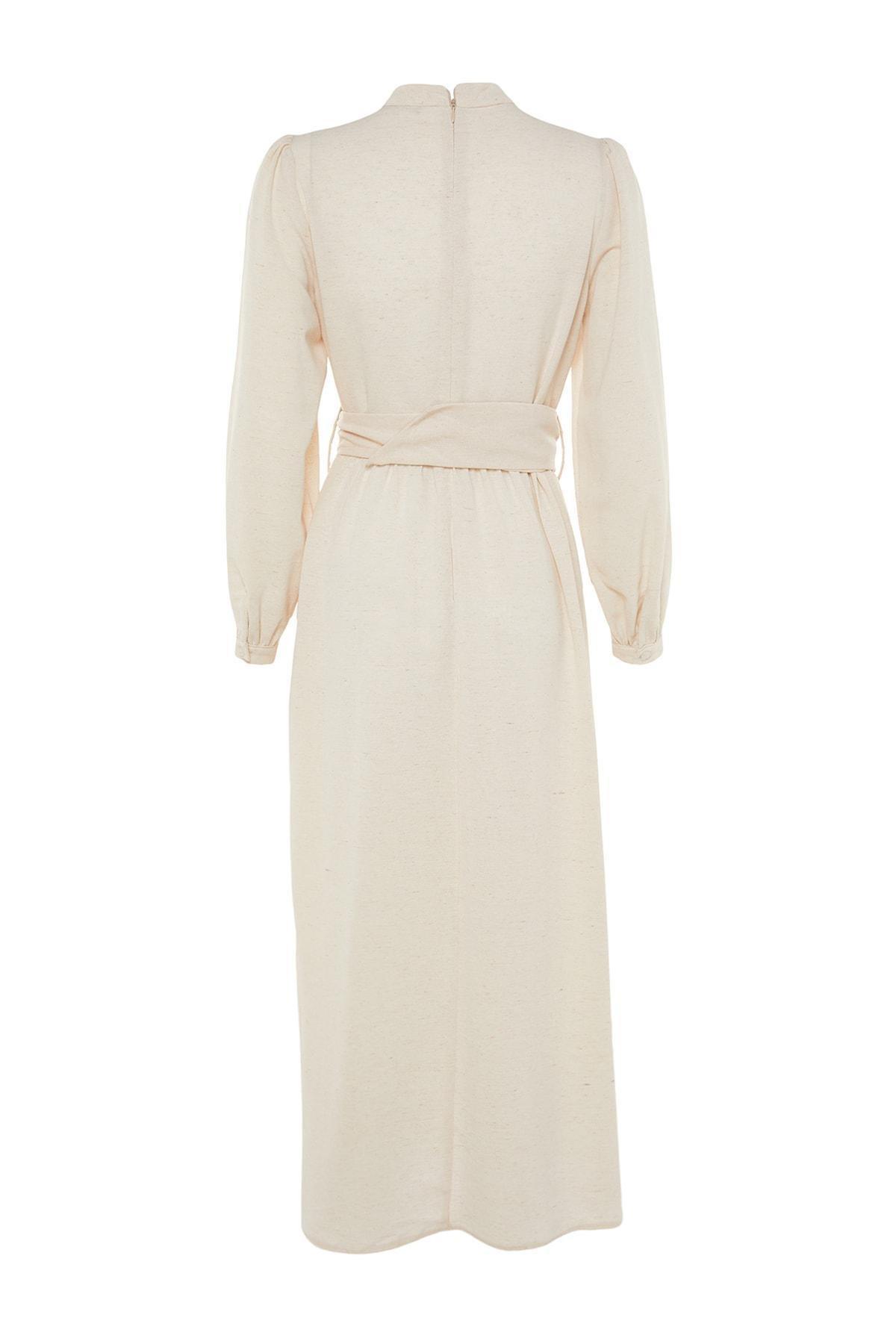 Ecru Belted Shift Dress, , large image number 8