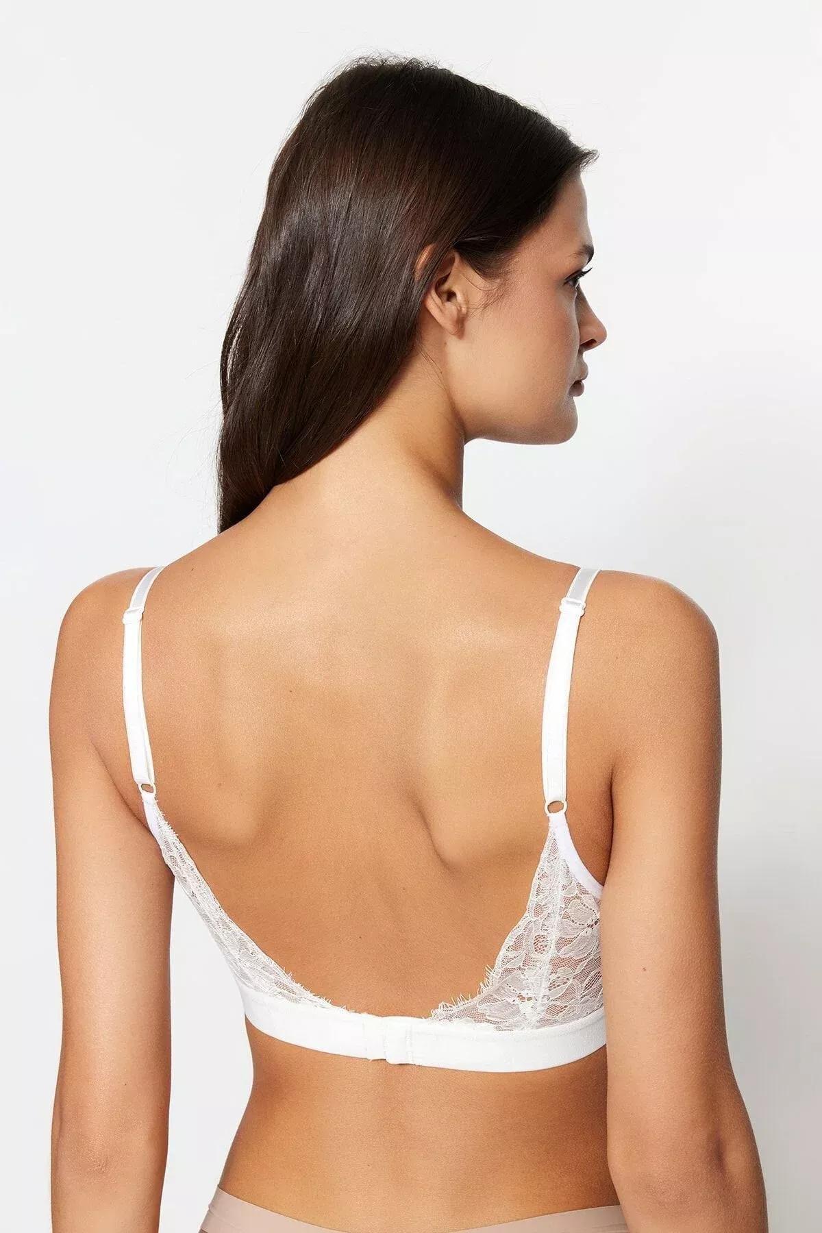 Ecru Ajoure Pattern Bra, , large image number 4