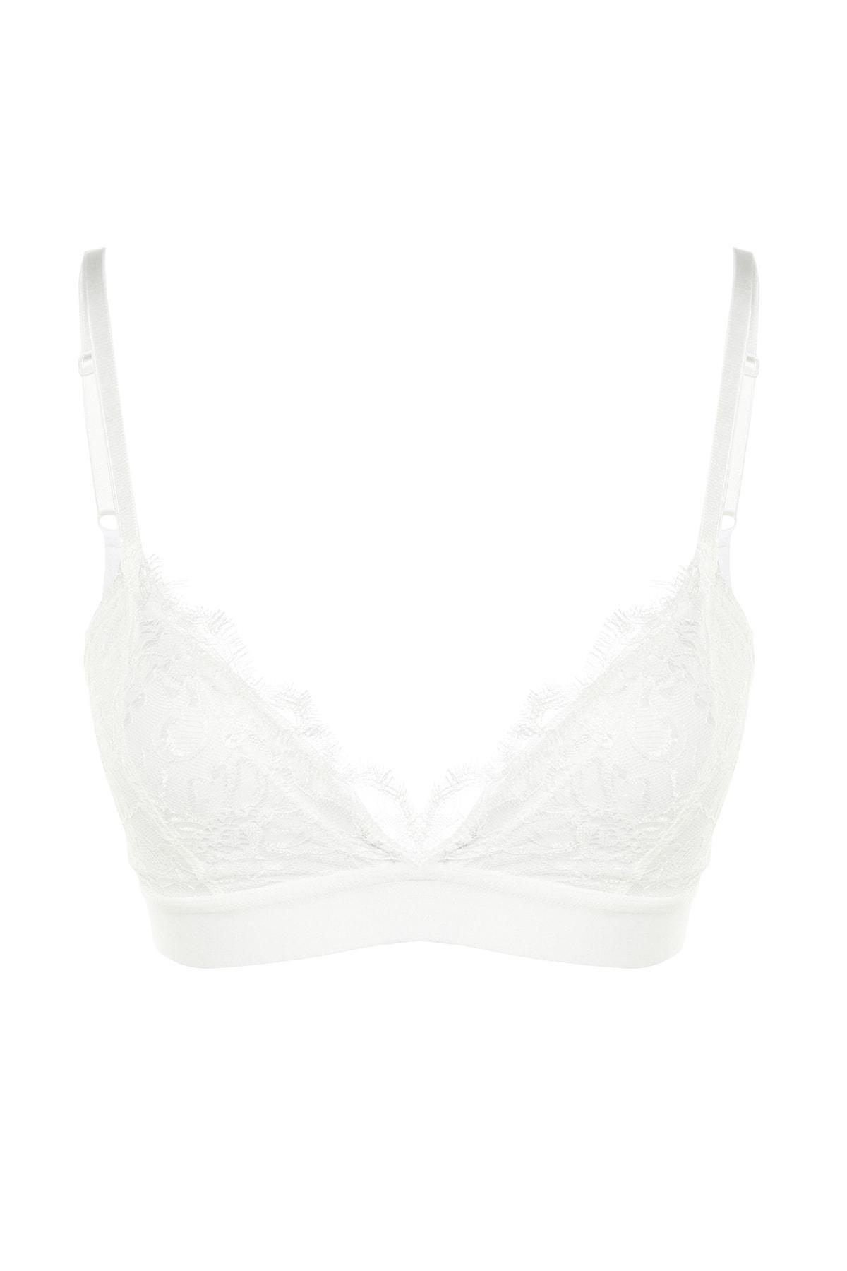 Ecru Ajoure Pattern Bra, , large image number 5
