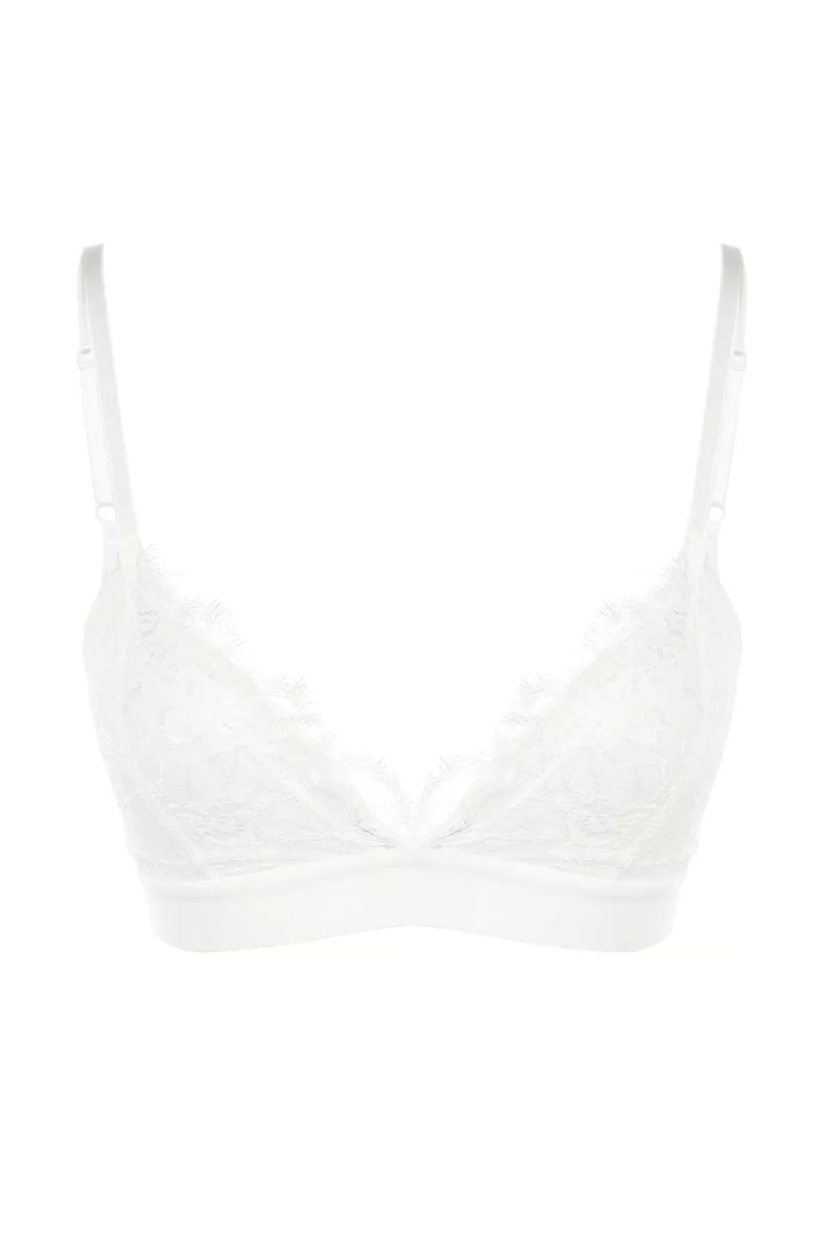 Ecru Ajoure Pattern Bra, , large image number 5