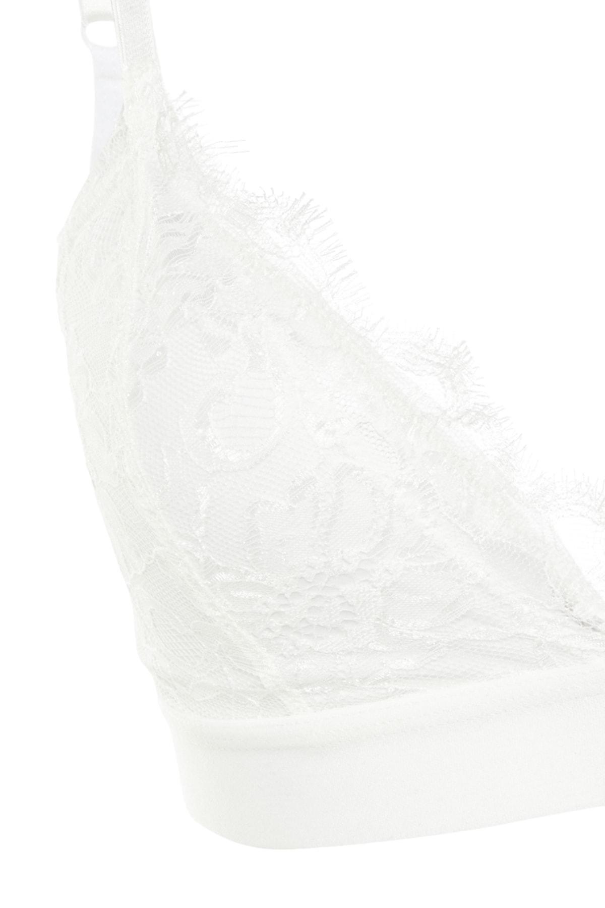 Ecru Ajoure Pattern Bra, , large image number 6