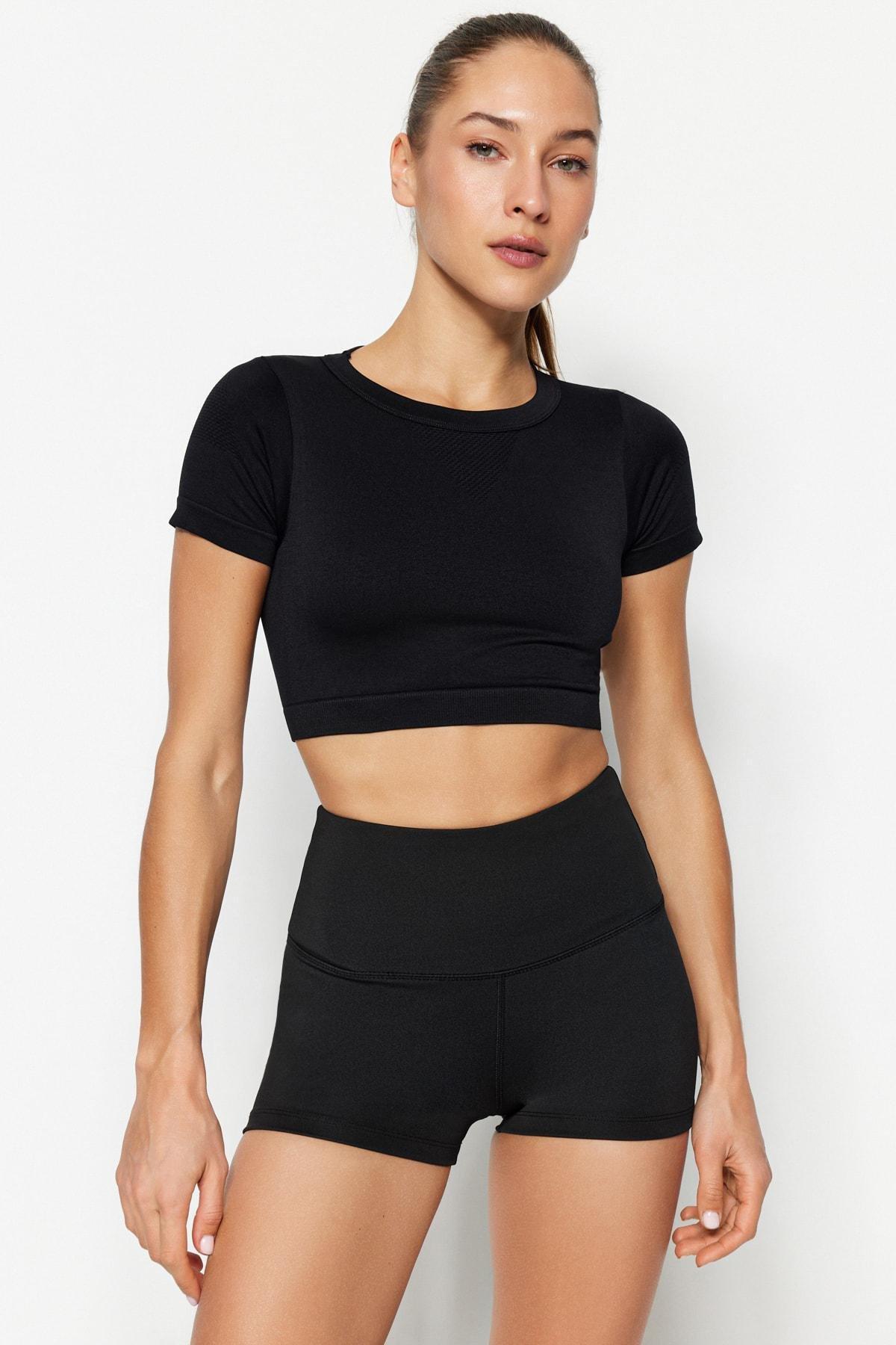 Black High Waist Sports Leggings, , large image number 4