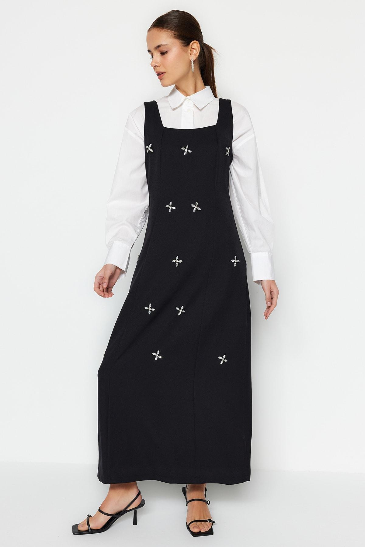 Black Gilet Dress, , large image number 1