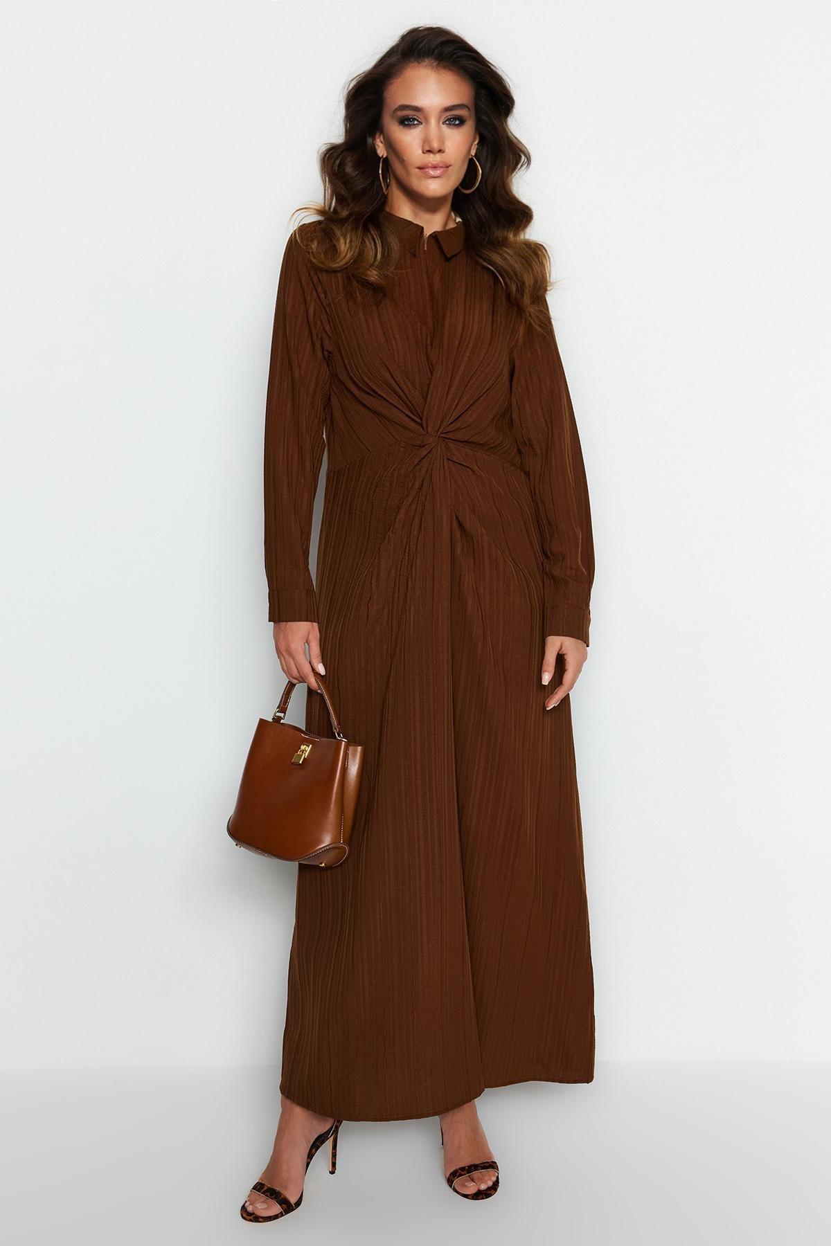 Brown Shift Style Dress, , large image number 0
