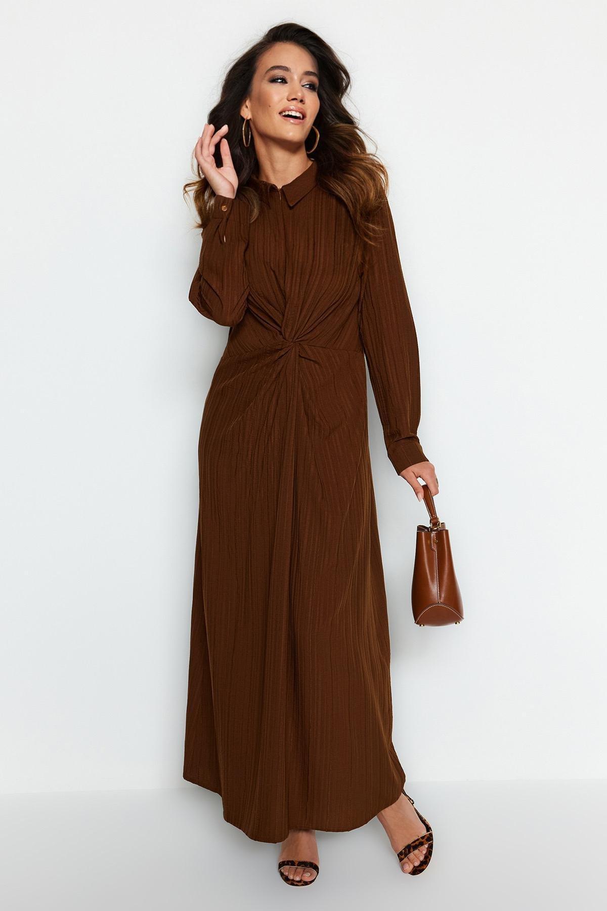 Brown Shift Style Dress, , large image number 1