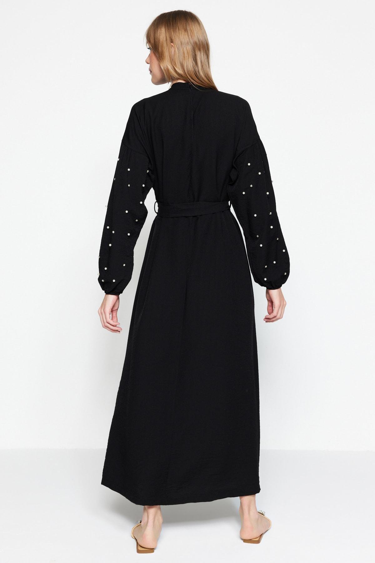 Black A-Line Maxi Dress, , large image number 5