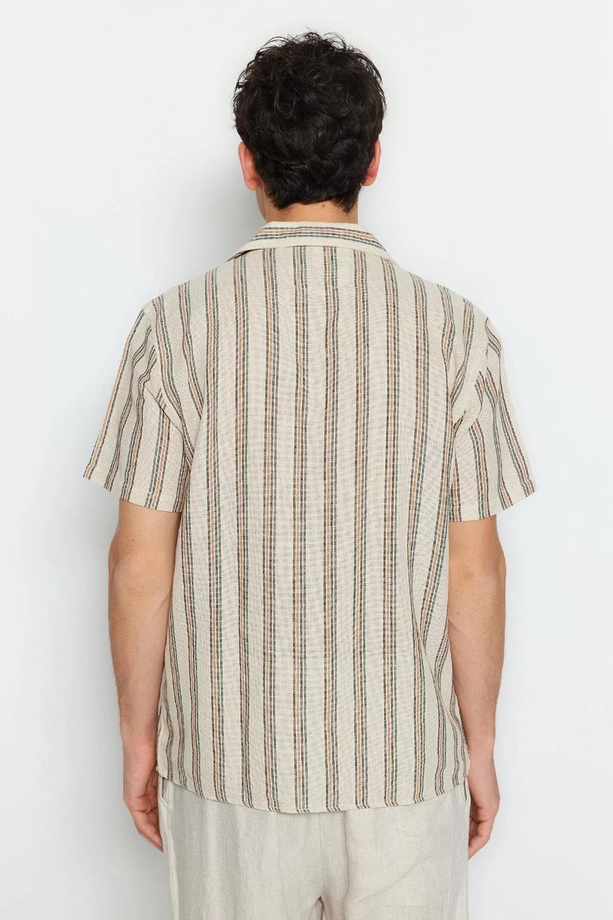 Green Striped Shirt, Green, large image number 6