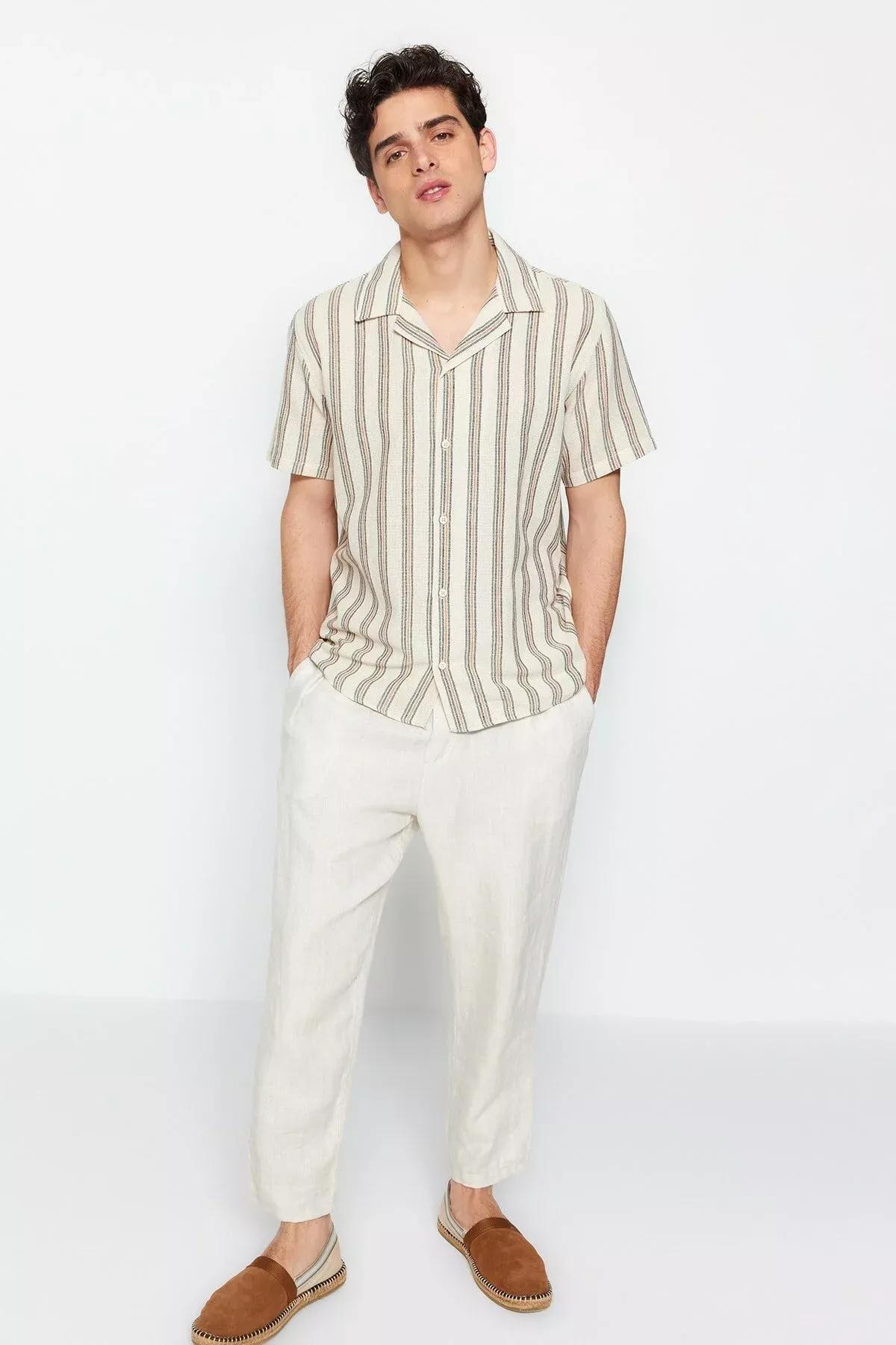 Green Striped Shirt, Green, large image number 7