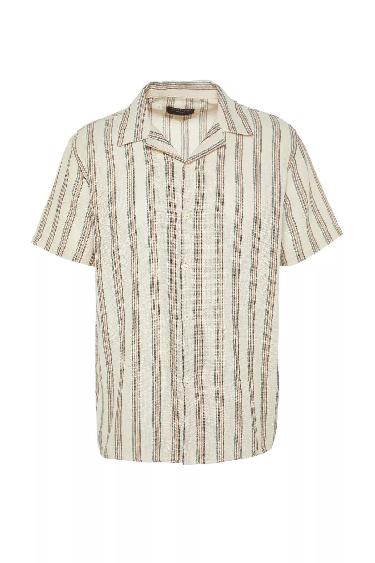 Green Striped Shirt, Green, large image number 8