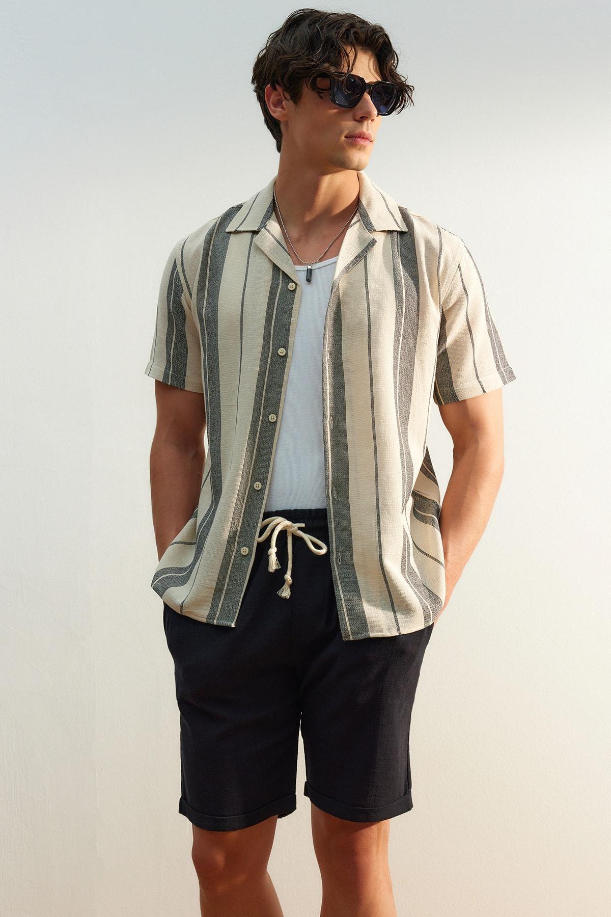 Black Striped Shirt, , large image number 1
