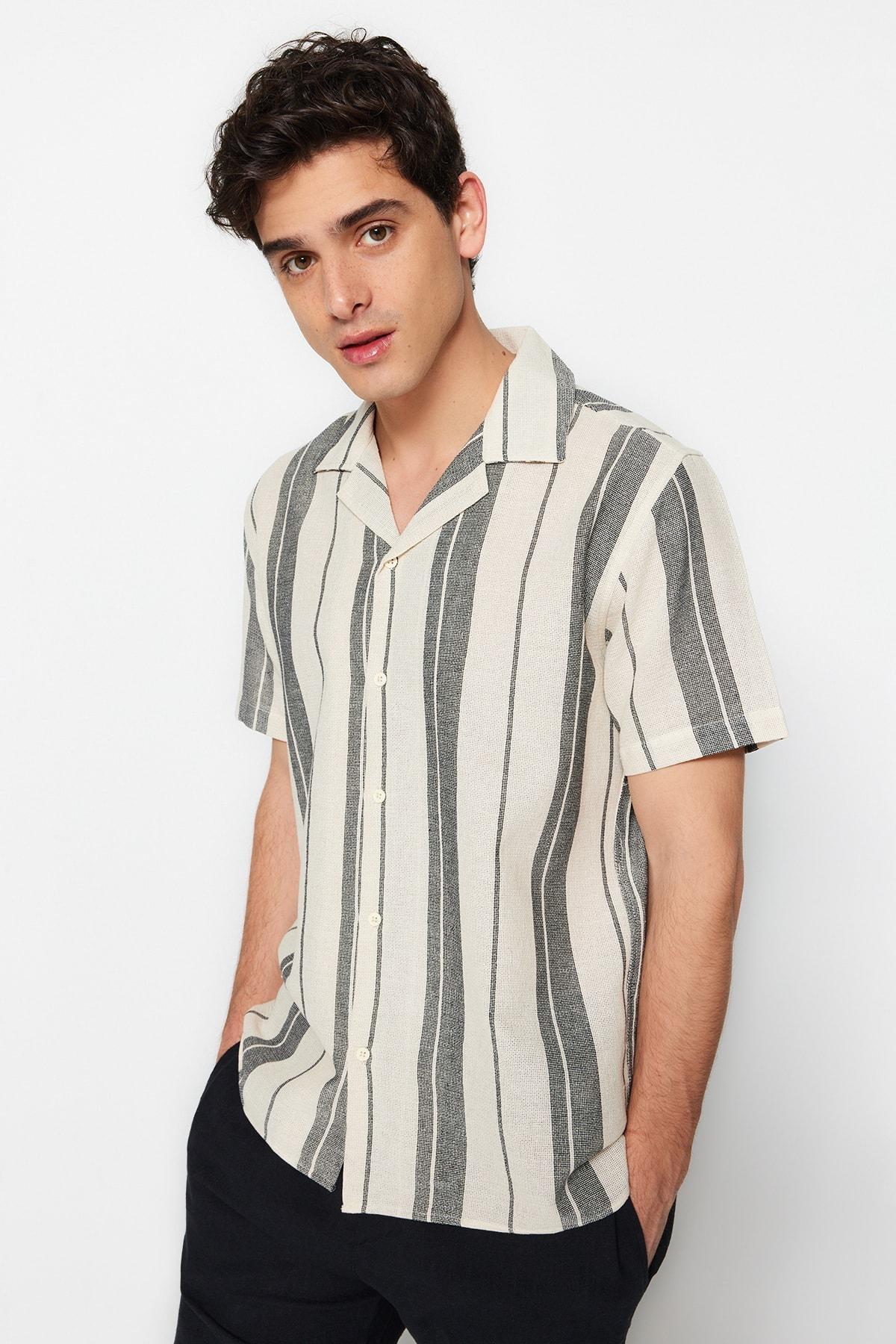 Black Striped Shirt, , large image number 3
