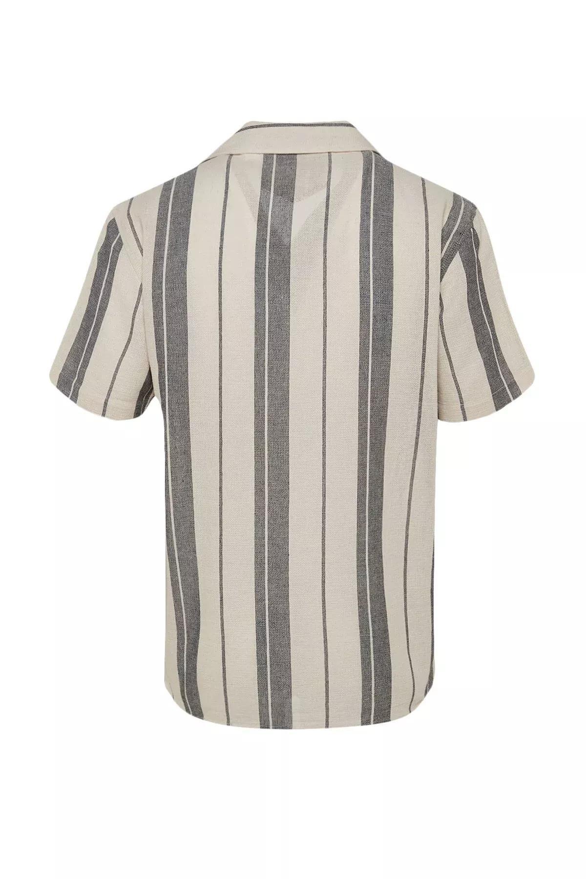 Black Striped Shirt, Black, large image number 7