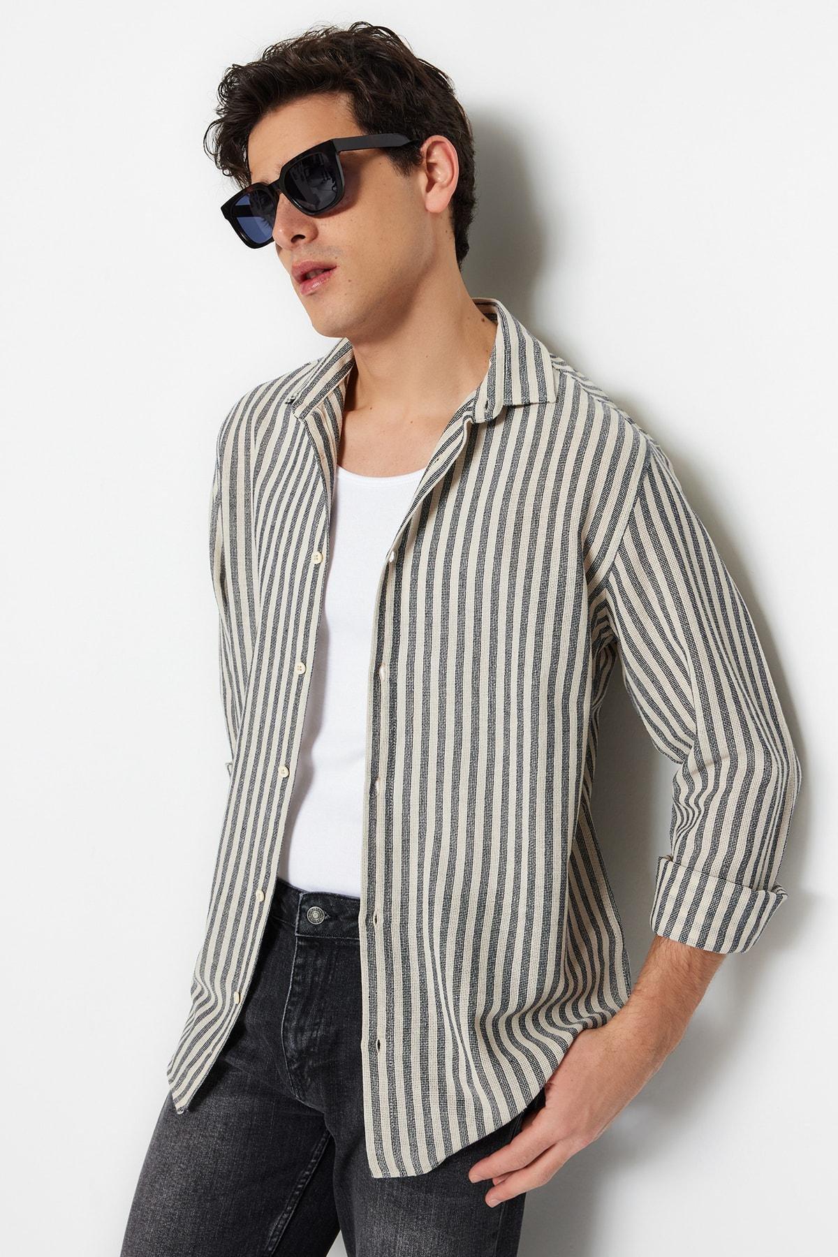 Multicolour Striped Shirt, , large image number 1
