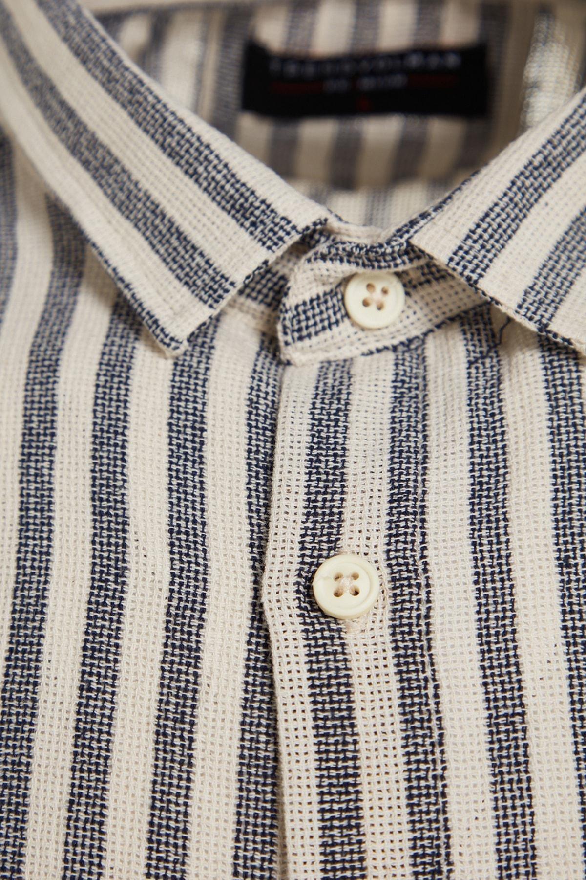 Trendyol - Navy Striped Shirt