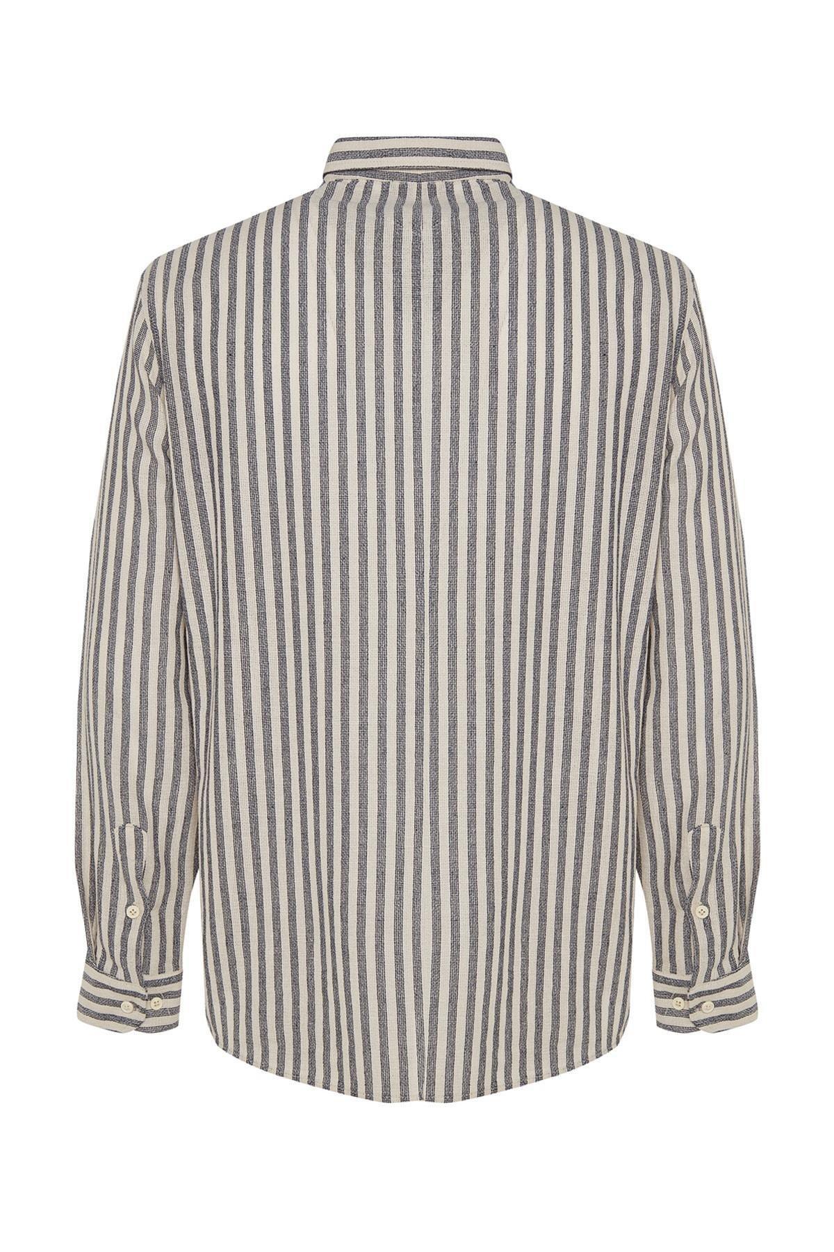 Multicolour Striped Shirt, , large image number 6