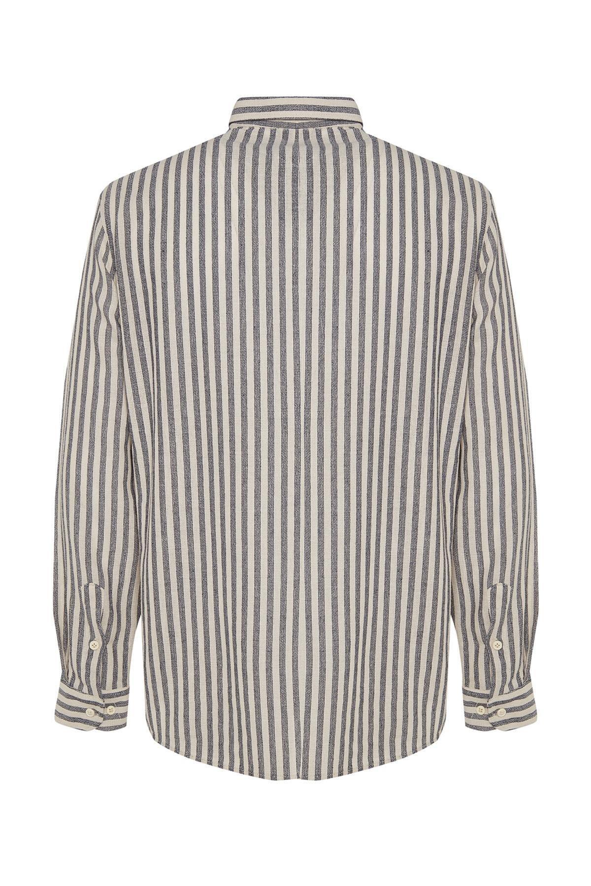 Trendyol - Navy Striped Shirt