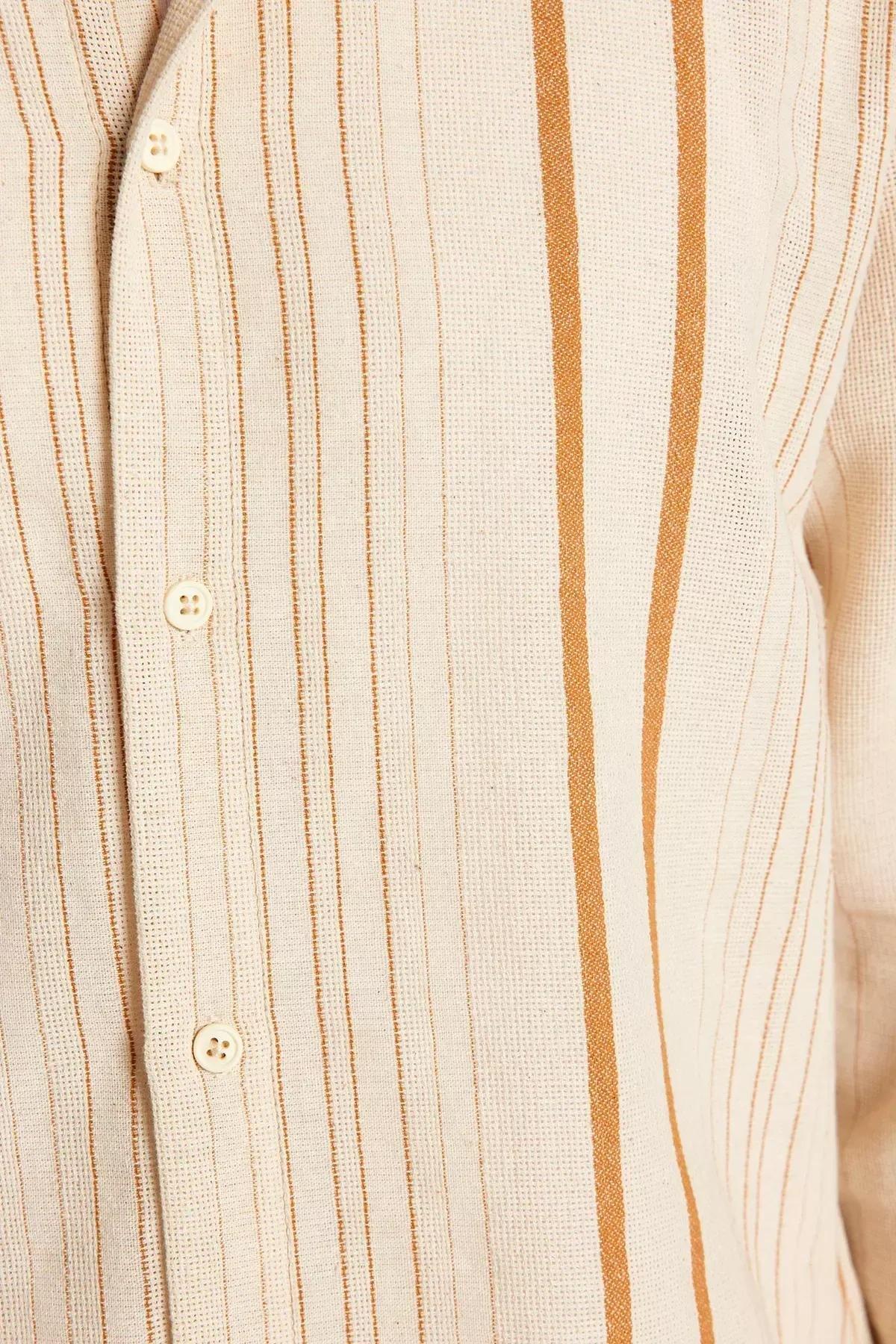 قميص مخطط، بني, Brown, large image number 7