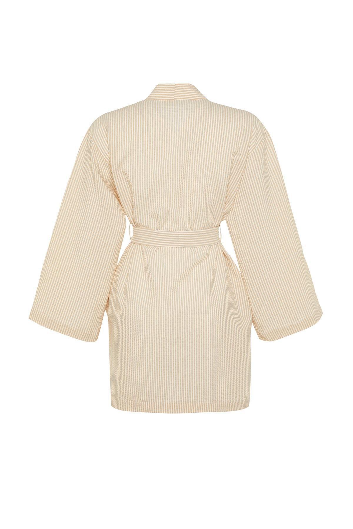 Trendyol - Beige Relaxed Caftan