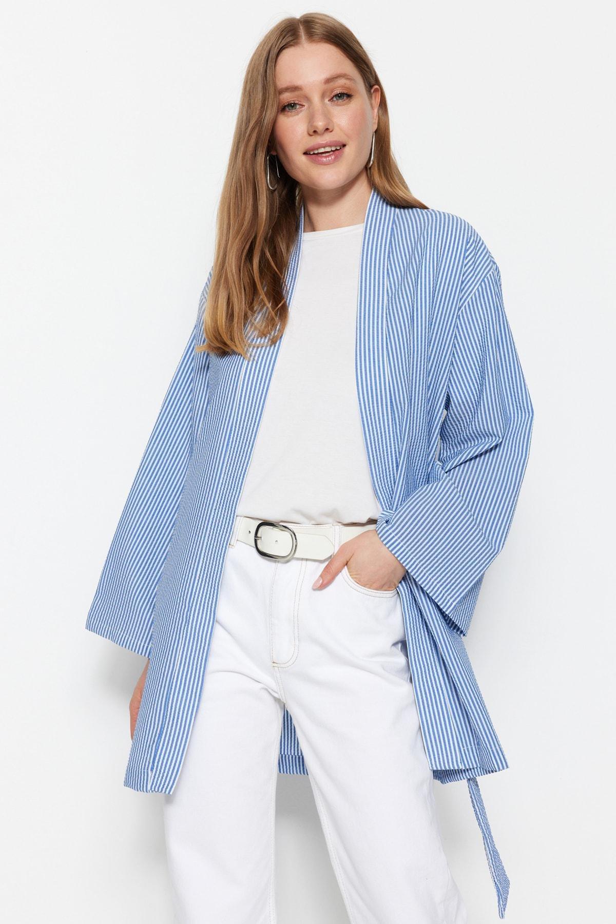 Striped Kimono, , large image number 2
