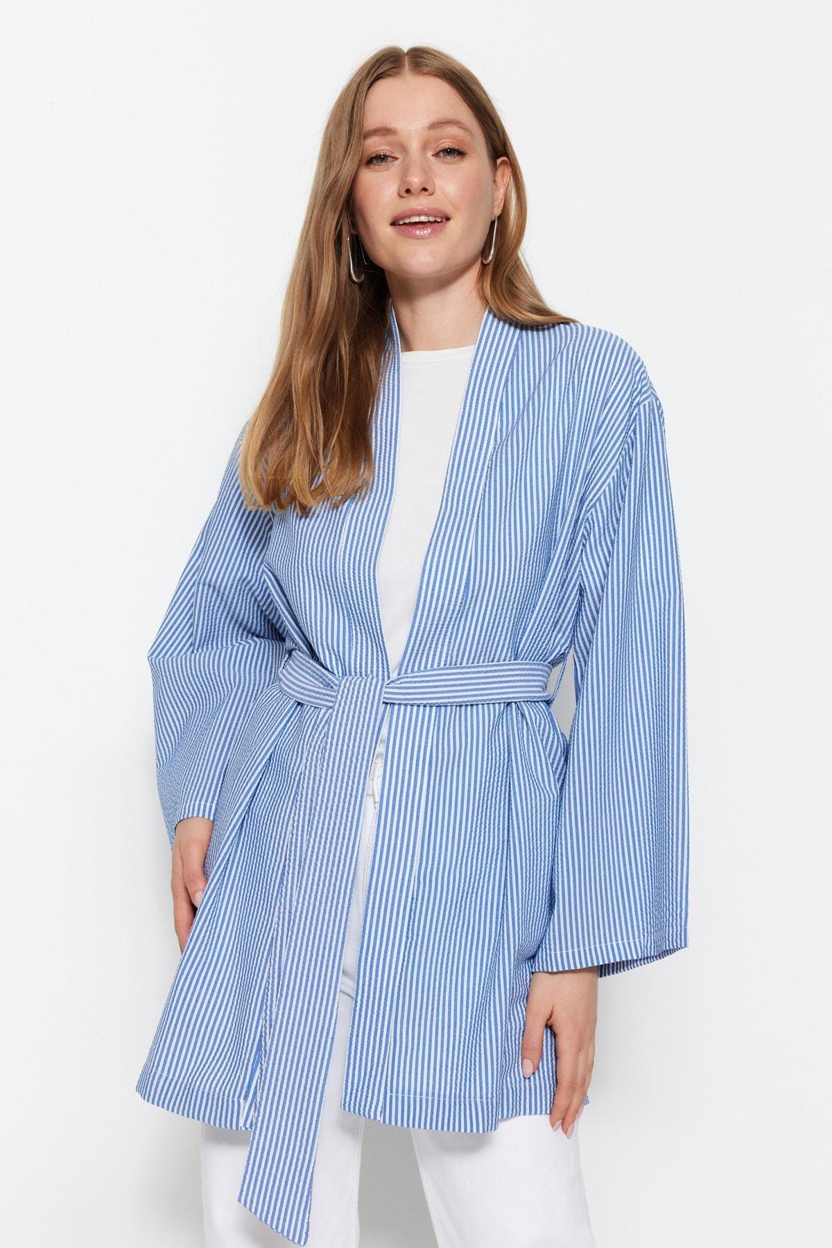 Striped Kimono, , large image number 3