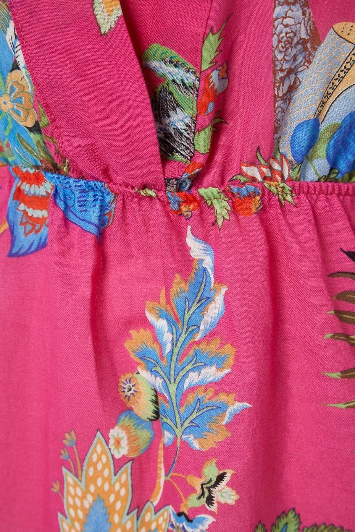 Multicolour Ruffle Hem Dress, Multicolor, large image number 7
